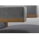 F51 Armchair – Futuristic Design with Grey Upholstery and Unique Angular Armrests