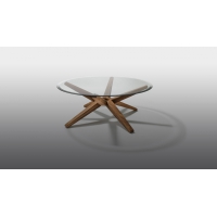 Elegant coffee table - with eye-catching wooden star frame