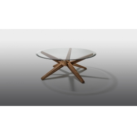 Elegant coffee table - with eye-catching wooden star frame