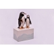 Ceramic penguin bear urn, handcrafted ceramic urn