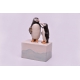 Ceramic penguin bear urn, handcrafted ceramic urn