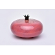 Pink Ceramic Urn with Crown