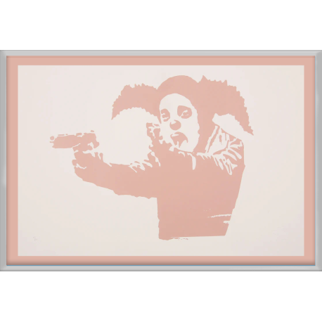 Banksy x Clown Skateboards (Blue/Gray) – Limited & Certified Screen Print | Exclusive Collector's Piece